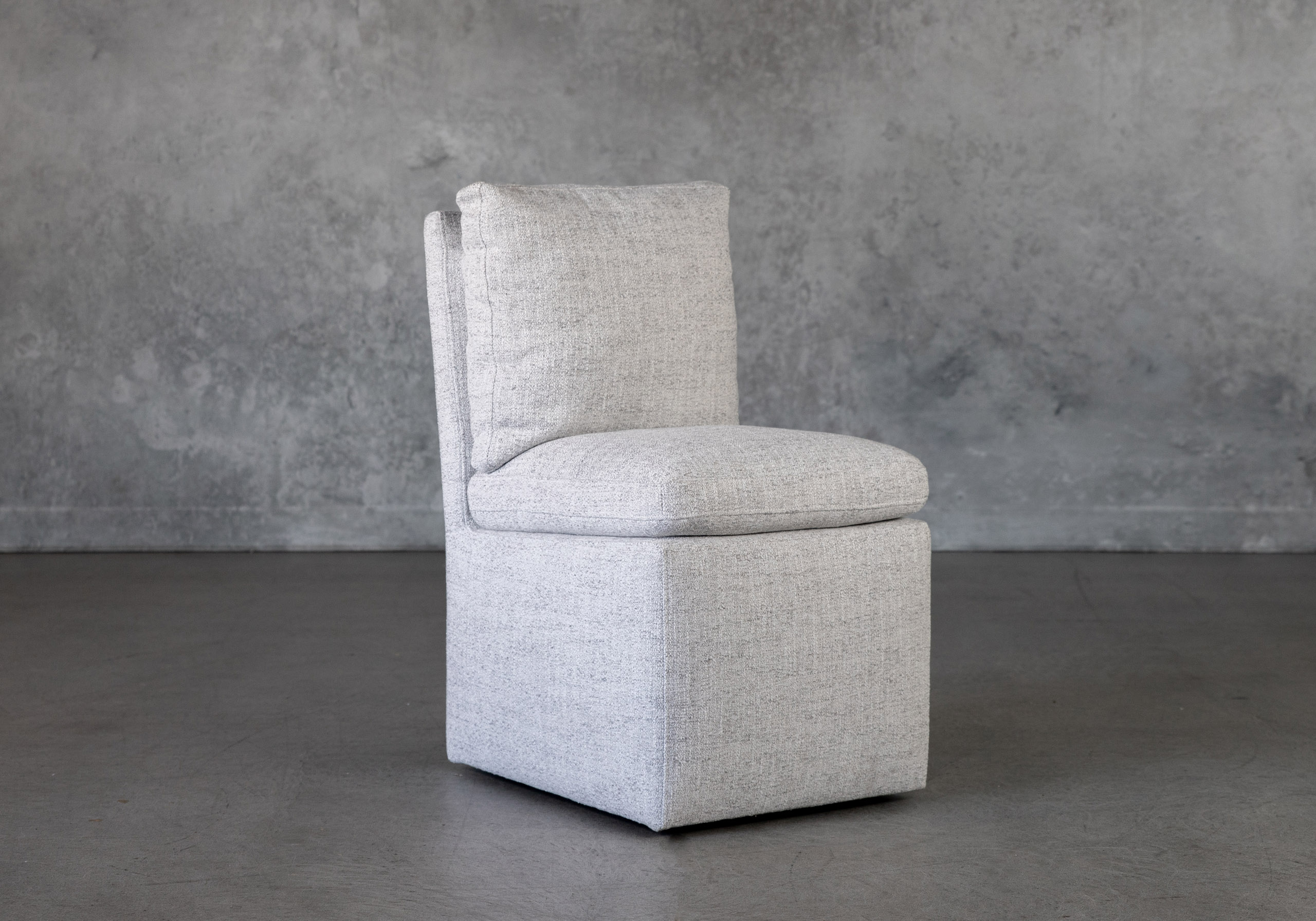 Maria Dining Chair in A303 Light Grey, Angle