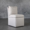 Maria Dining Chair in C285 Linen, Angle