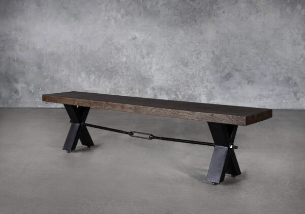 Ironside Bench in Wenge, Angle