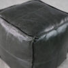 Pouf_Mishra - Black Leather