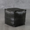 Pouf_Mishra - Black Leather - Angle