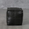 Pouf_Mishra - Black Leather - Front