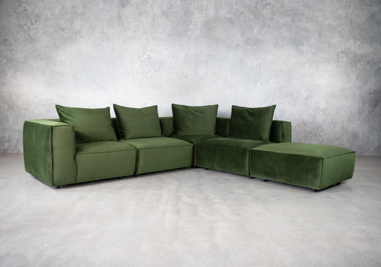 Shauna Sectional, Green, Angle