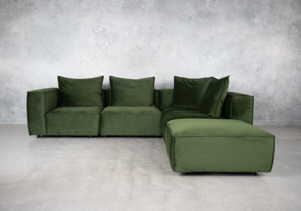 Shauna Sectional, Green, Front