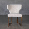 Thelma Dining Chair, Light Grey, Front