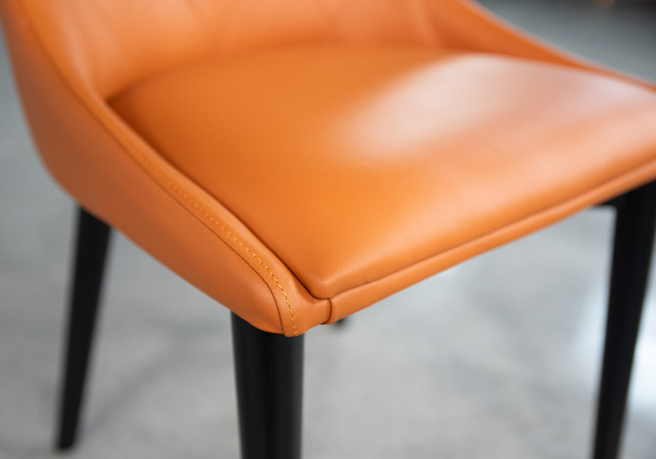 Hugo Dining Chair in Orange, Detail