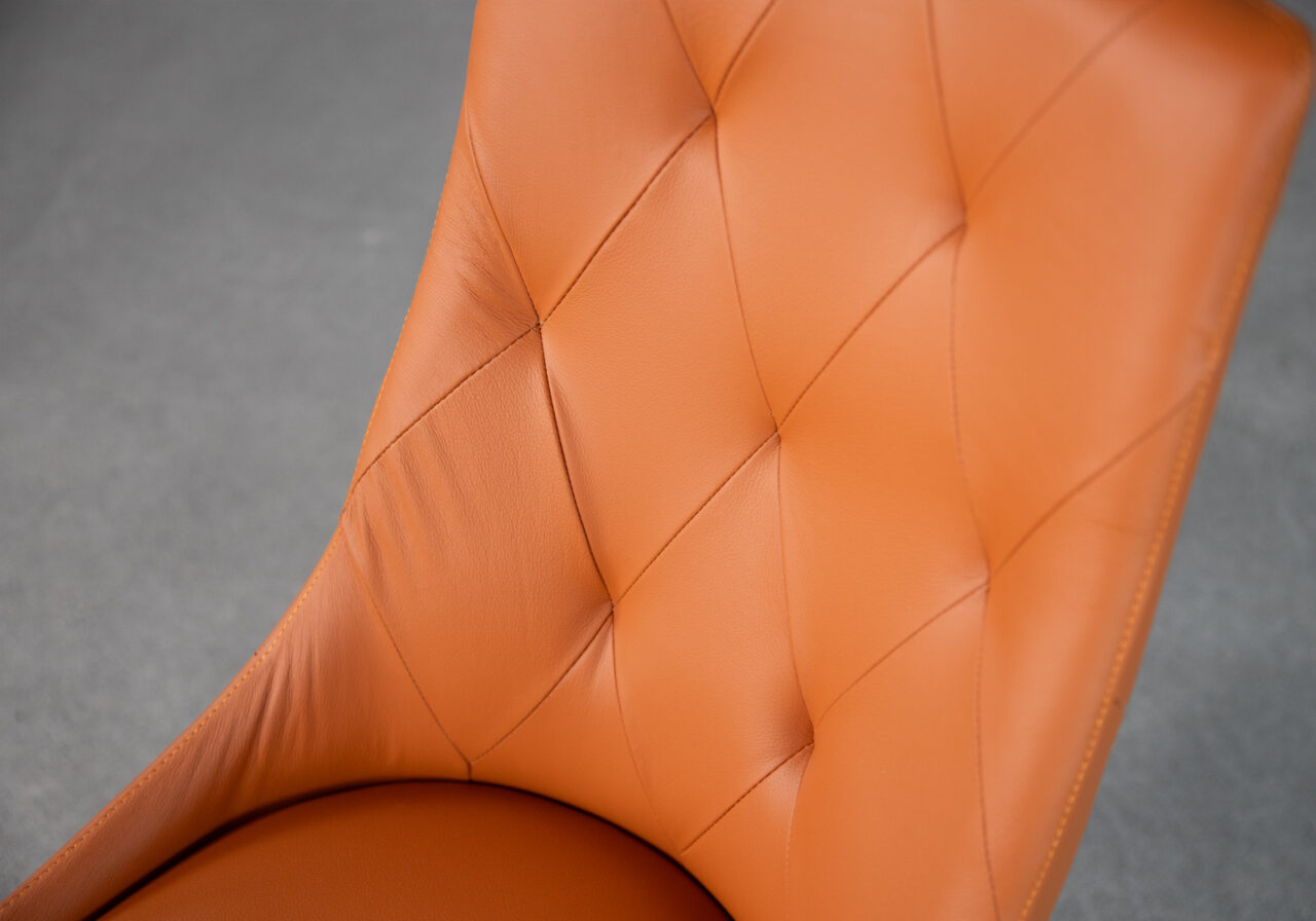 Hugo Dining Chair in Orange, Detail, 2