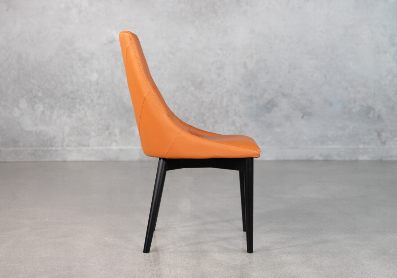 Hugo Dining Chair in Orange, Side