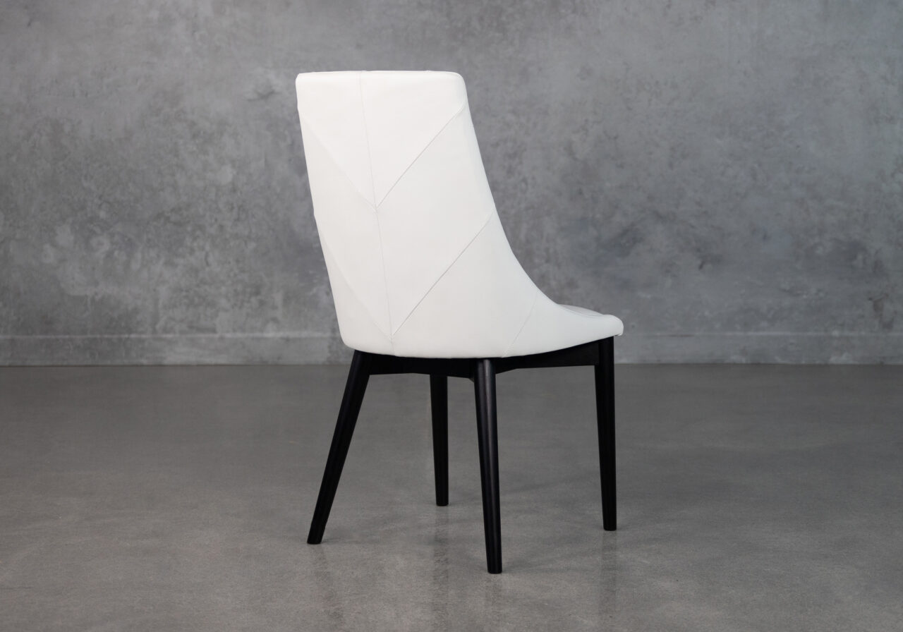 Hugo Dining Chair in White, Back