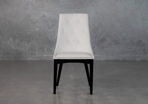 Hugo Dining Chair in White, Front