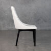 Hugo Dining Chair in White, Side