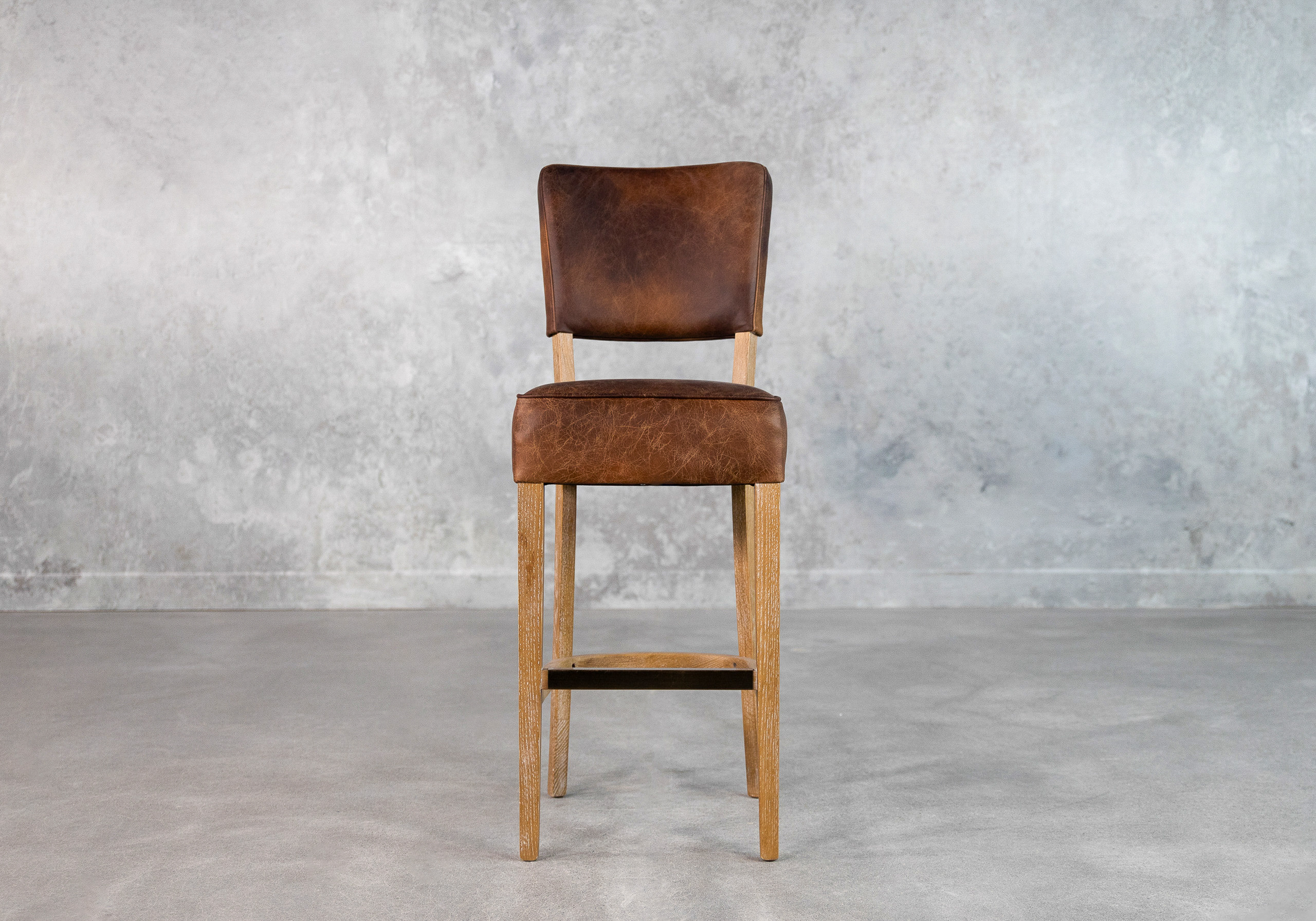 Teton-Barstool-Brown-Leather-Front