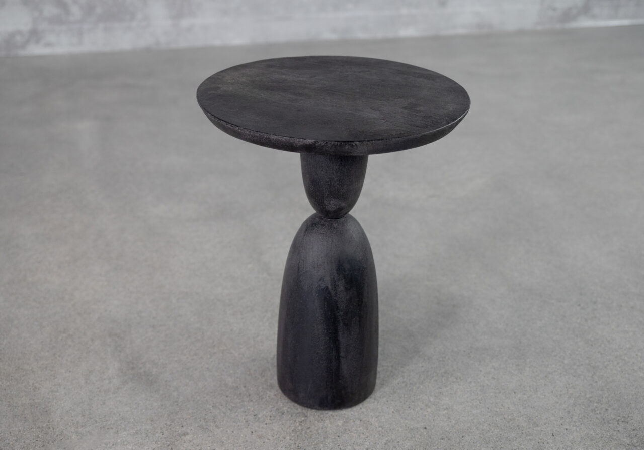 Beltic Black Wood End Table