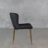 Glam-Black-VInyl-Dining-Chair-Side