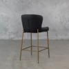 Glam Black Vinyl Counter Stool - Back