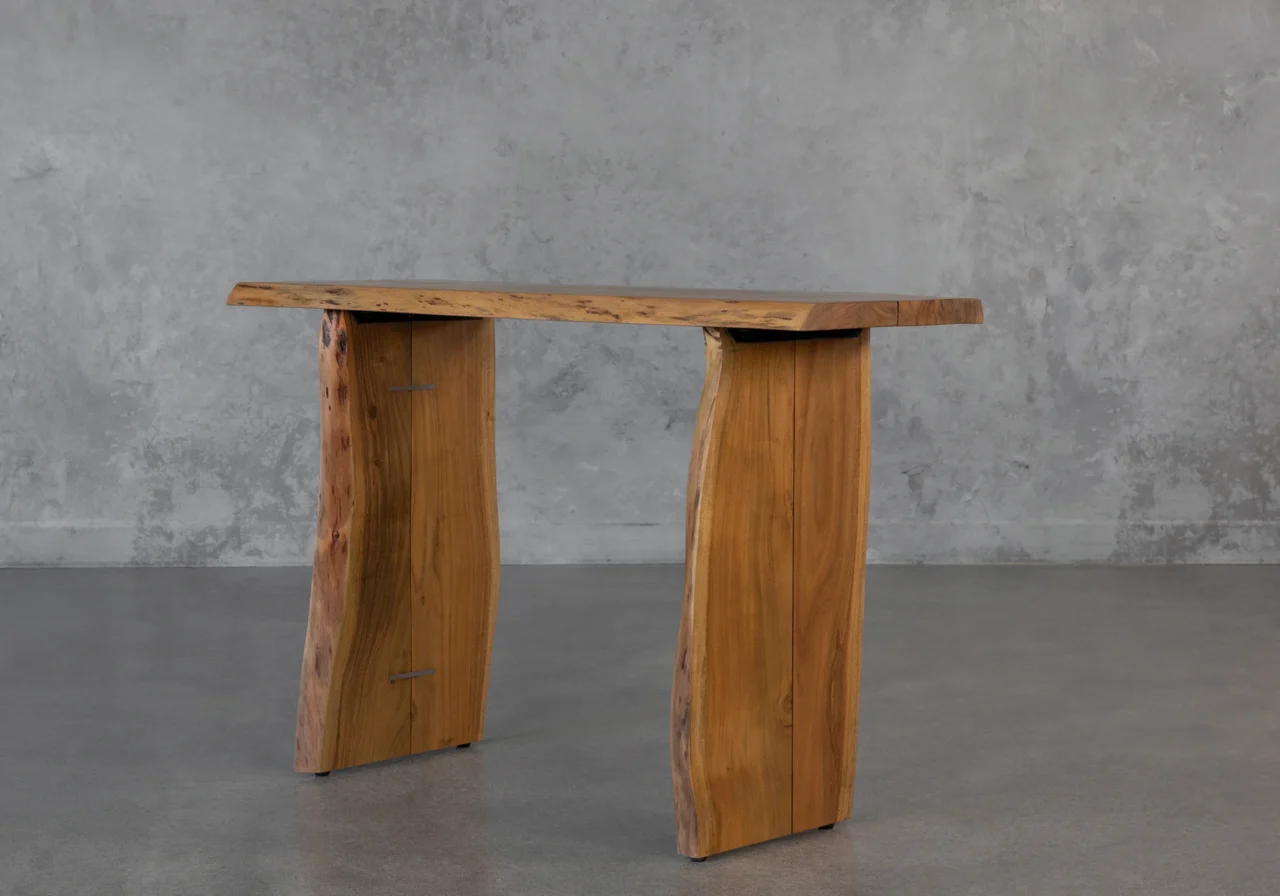 Nova Wood Console Table - Angle