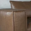 Shauna York Chestnut Leather Sectional