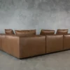 Shauna York Chestnut Leather Sectional - Back