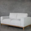 Kriston Snow Fabric Loveseat - Angle