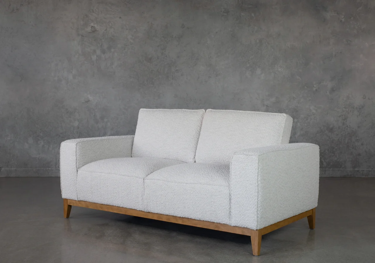 Kriston Snow Fabric Loveseat - Angle