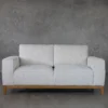 Kriston Snow Fabric Loveseat- Front