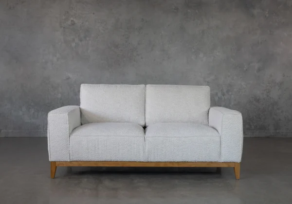 Kriston Snow Fabric Loveseat- Front