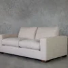 Lucca Ginger Fabric Loveseat - Angle