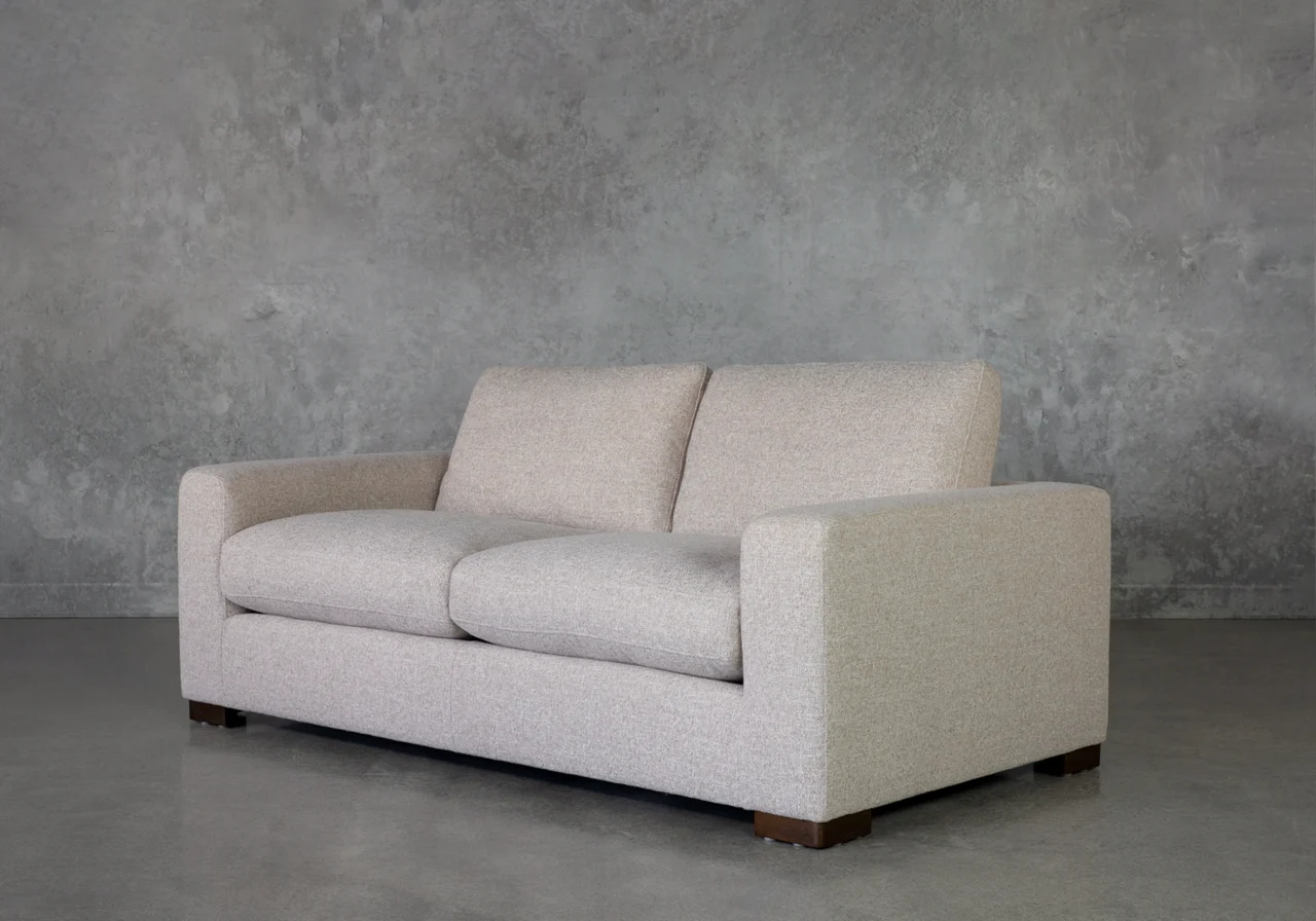 Lucca Ginger Fabric Loveseat - Angle