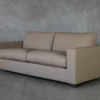 Lucca Taupe Leather Sofa - Angle