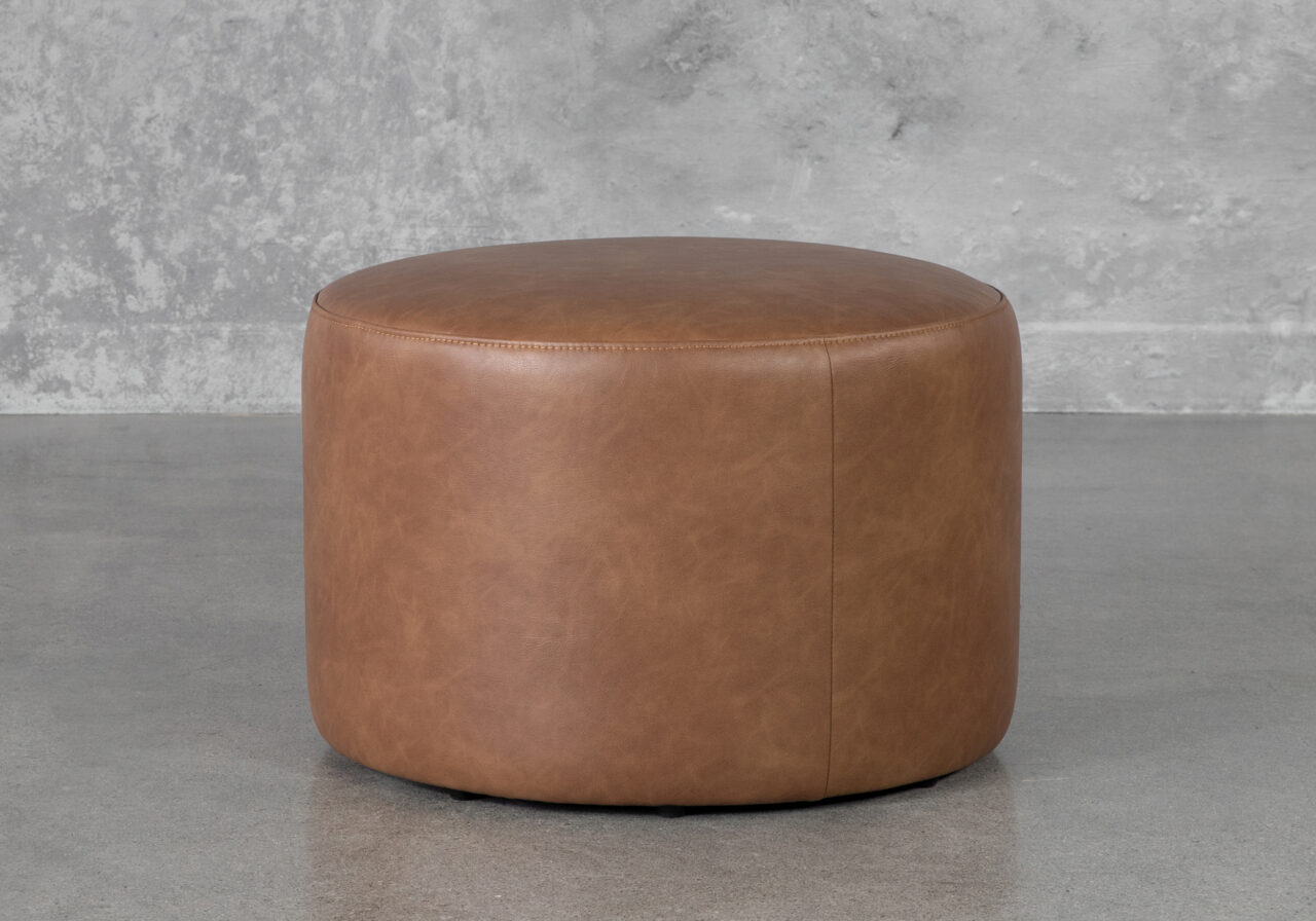 Aries Copley Brown Ottoman - Front