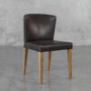 Fable Black Vinyl Dining Chair - Angle