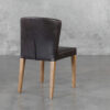 Fable Black Vinyl Dining Chair - Back