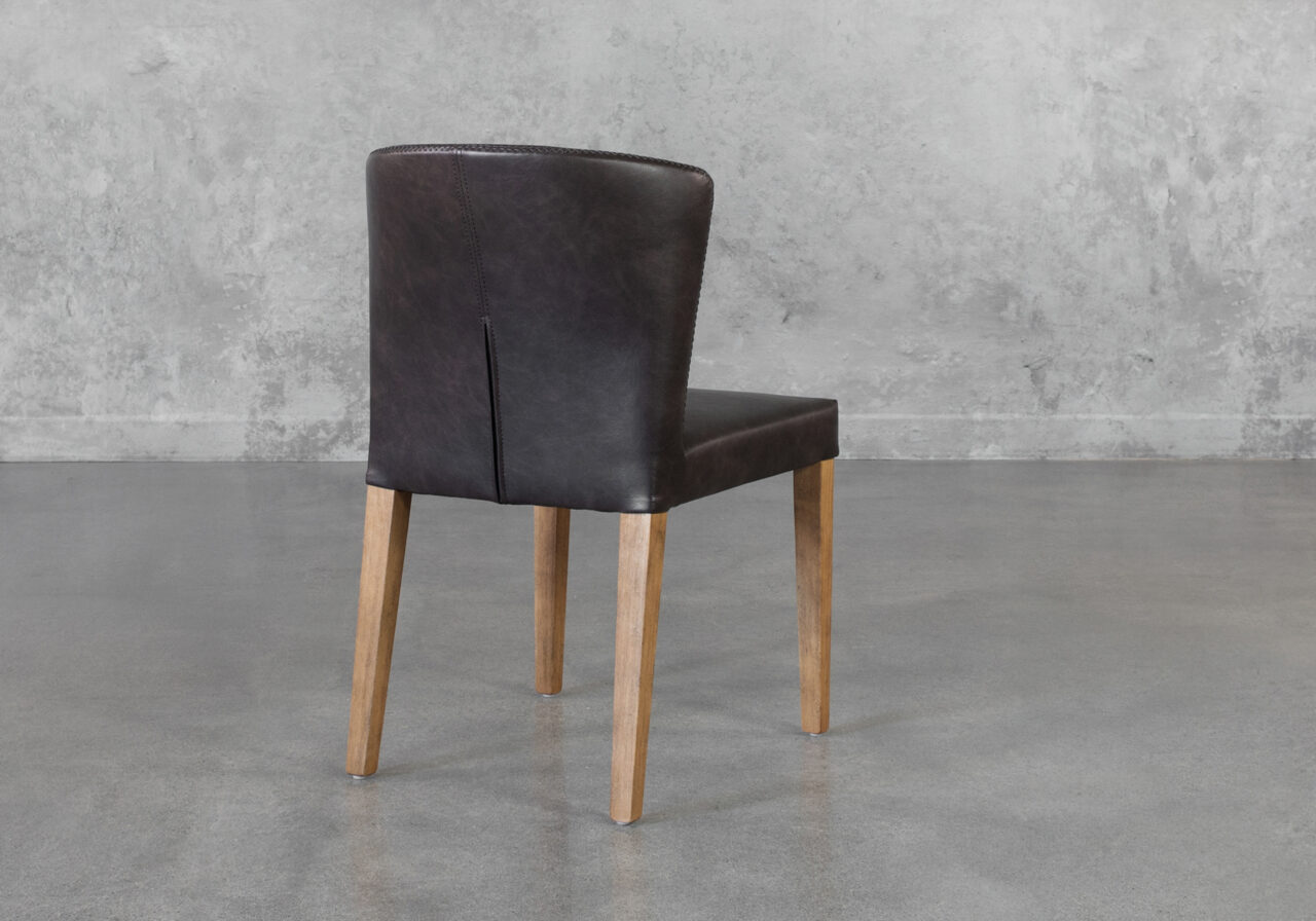 Fable Black Vinyl Dining Chair - Back