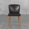 Fable Black Vinyl Dining Chair - Front