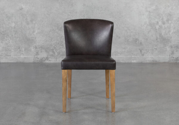 Fable Black Vinyl Dining Chair - Front