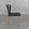 Fable Black Vinyl Dining Chair - Side