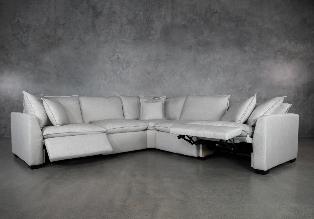 Harbor Pearl Fabric Power Sectional