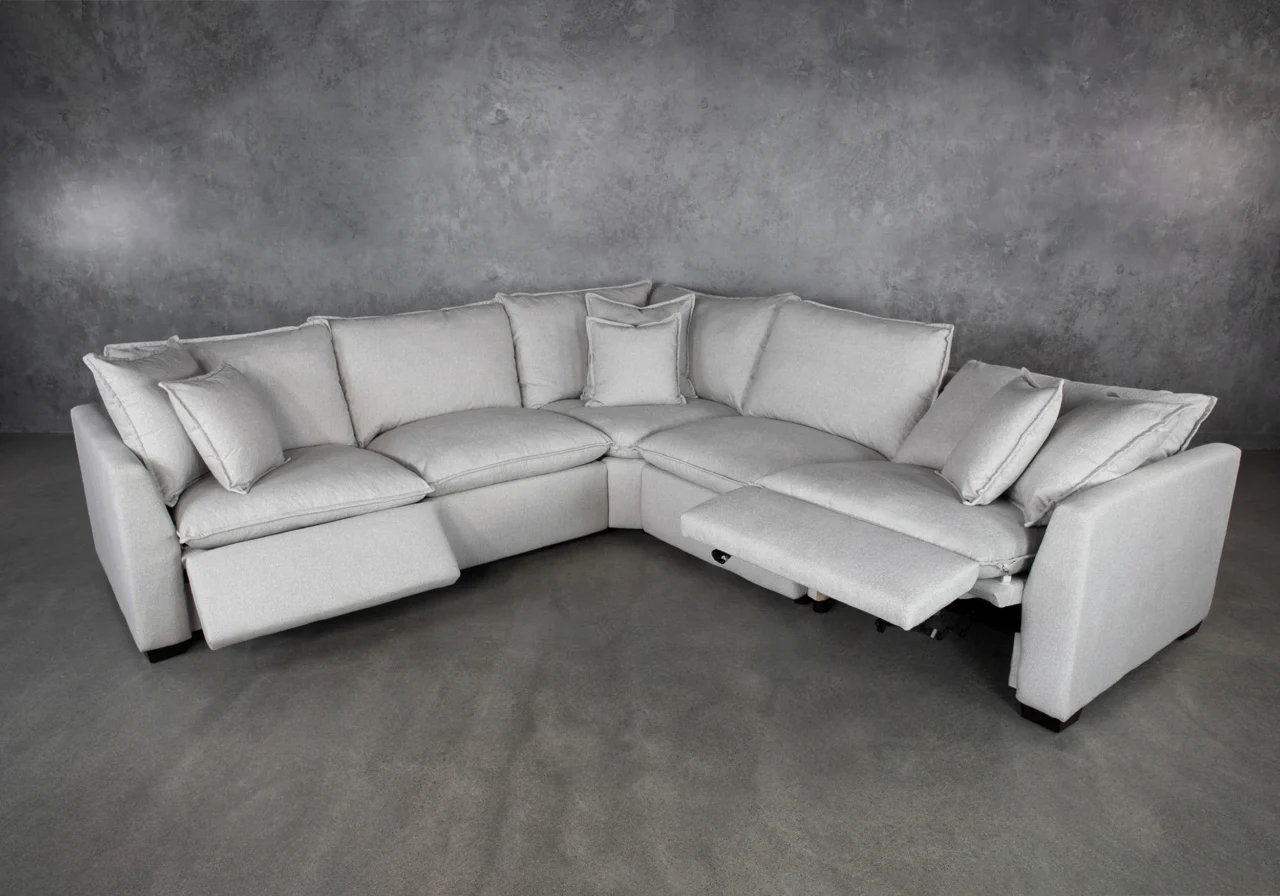 Harbor Pearl Fabric Power Sectional - 2