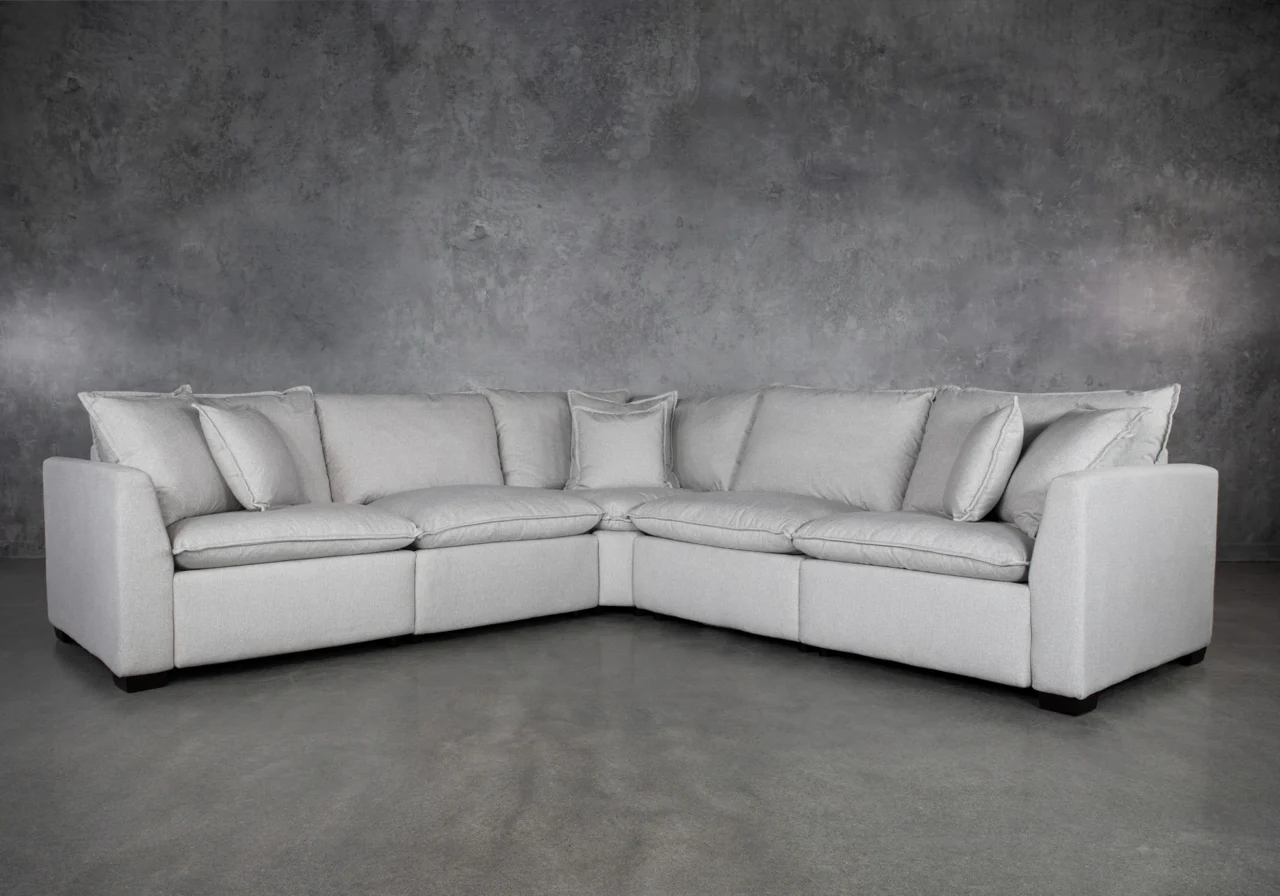 Harbor Pearl Fabric Sectional - Angle