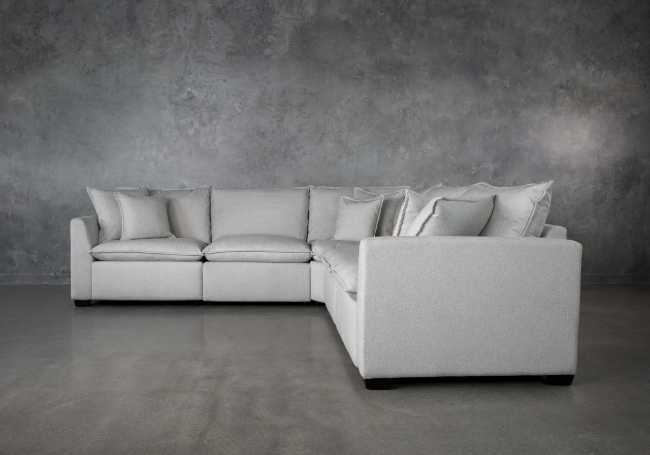 Harbor Pearl Fabric Sectional - Front