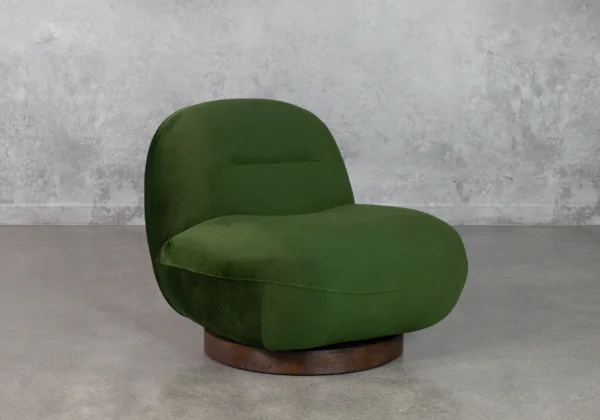 Petrie Green Swivel Chair - Angle