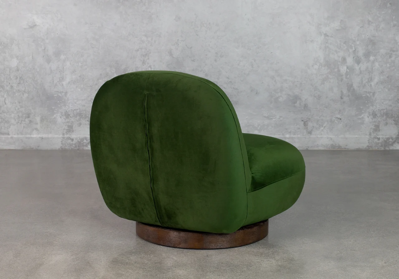 Petrie Green Swivel Chair - Back