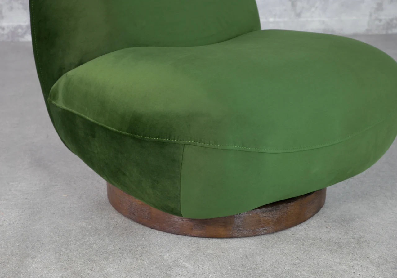 Petrie Green Swivel Chair - Fabric