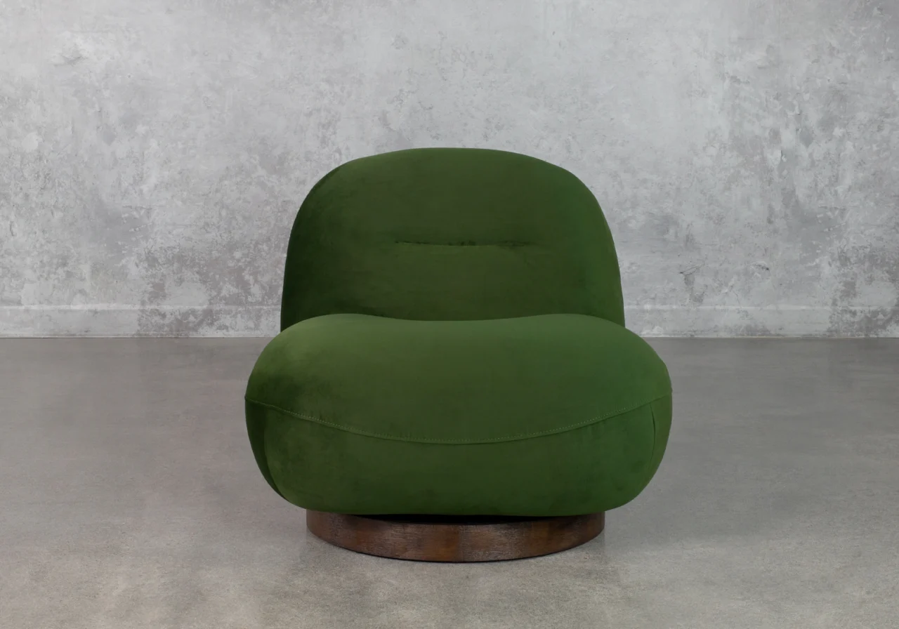 Petrie Green Swivel Chair - Front