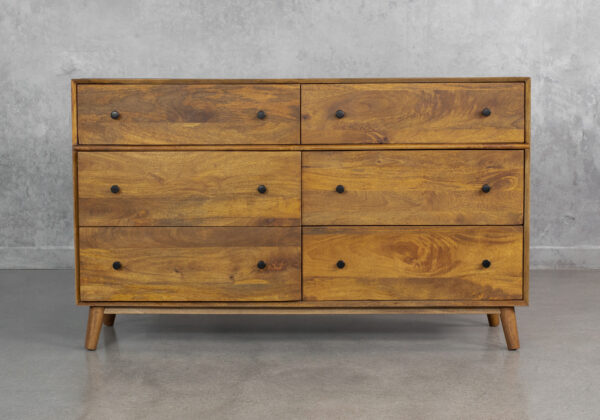 Odie Mango Wood Double Dresser - Front