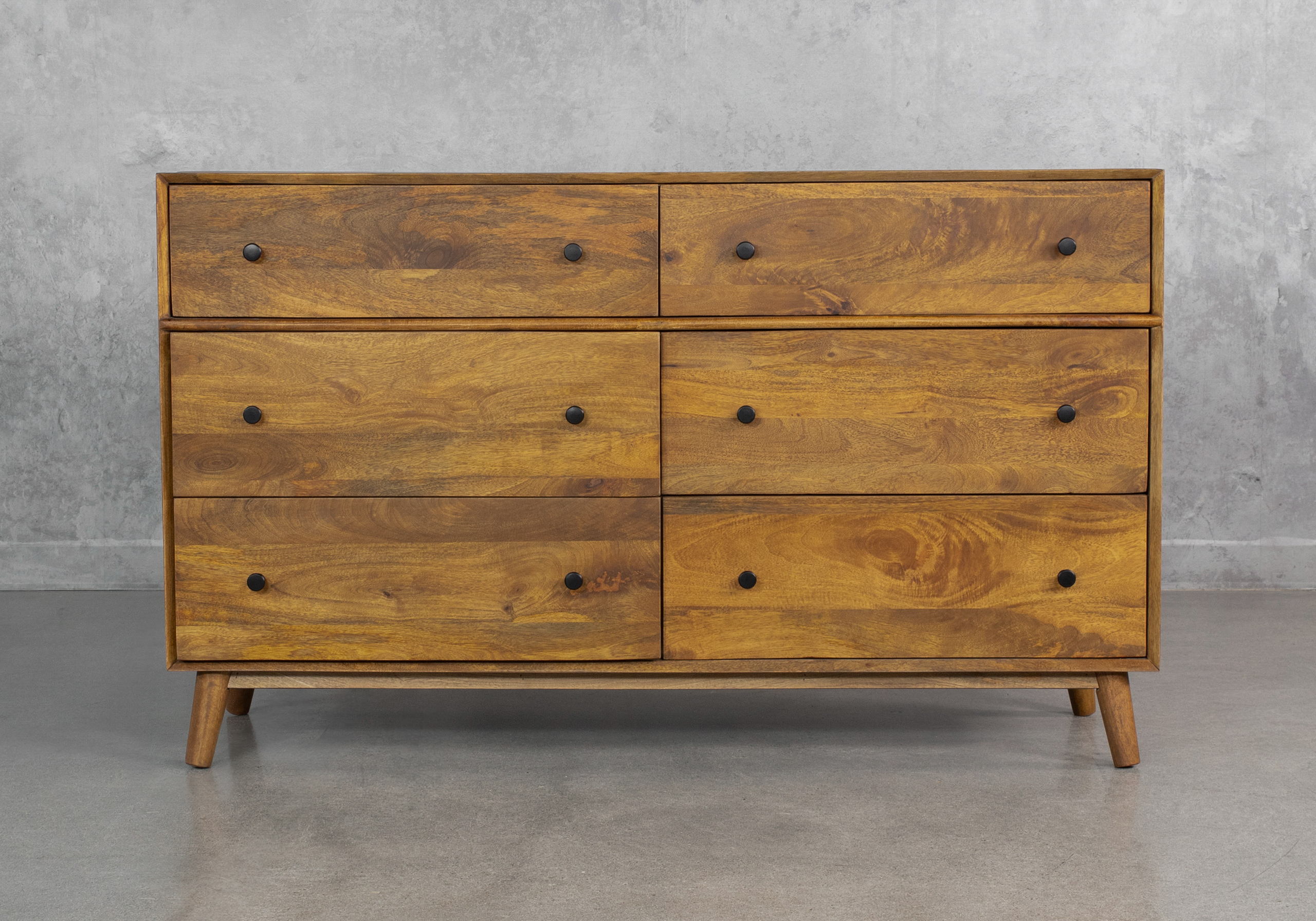 Odie Mango Wood Double Dresser - Front