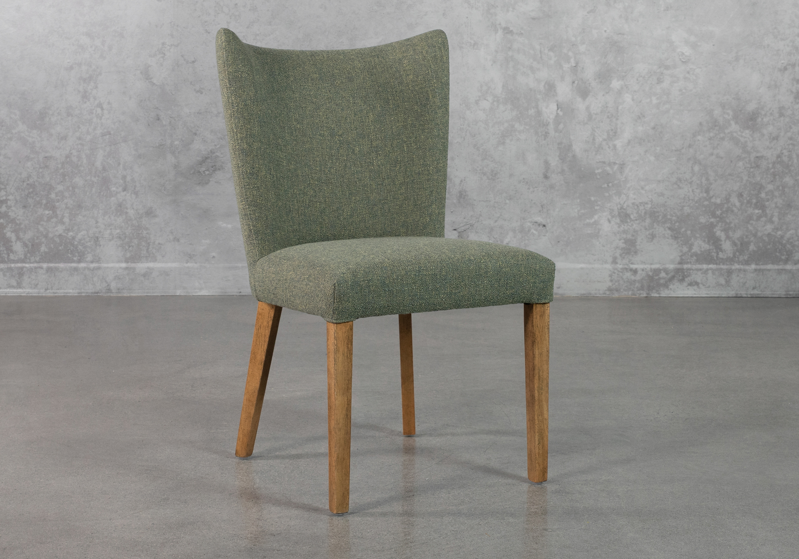 Greg-Upholstered-Green-Dining-Chair-Angle