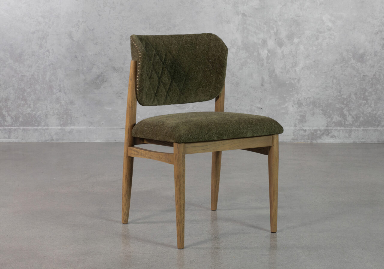 Rowa-Upholstered-Green-Dining-Chair-Angle