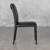 Agent Black 660 Leather Dining Chair - Side