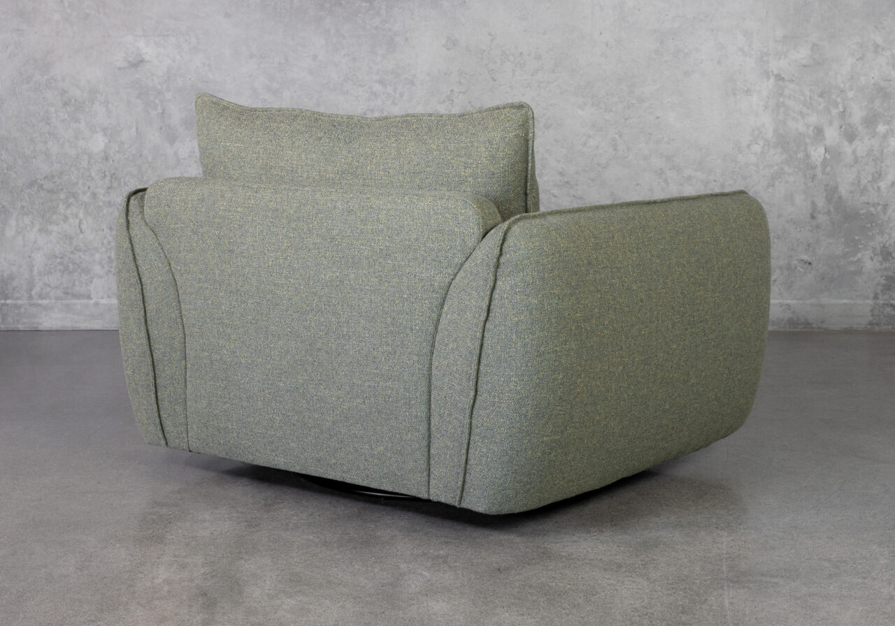 Archie Green A370 Fabric Swivel Chair - Back